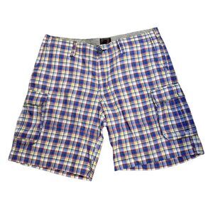 Cremieux 1971 Multicolored Plaid Flat Front Shorts Men's Size 40